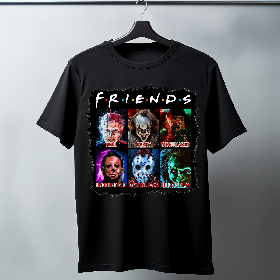 Horror Friends T-shirt- Bloody Locations