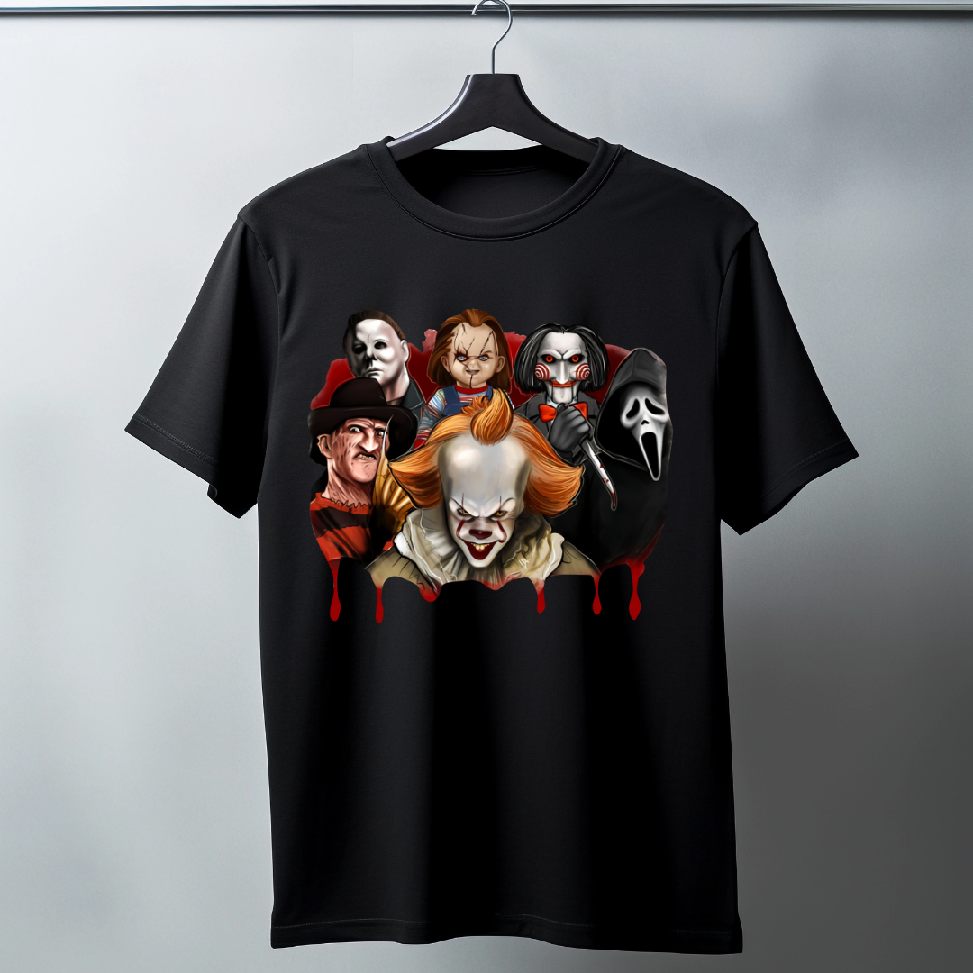 Horror Friends T-shirt- Fade to Blood
