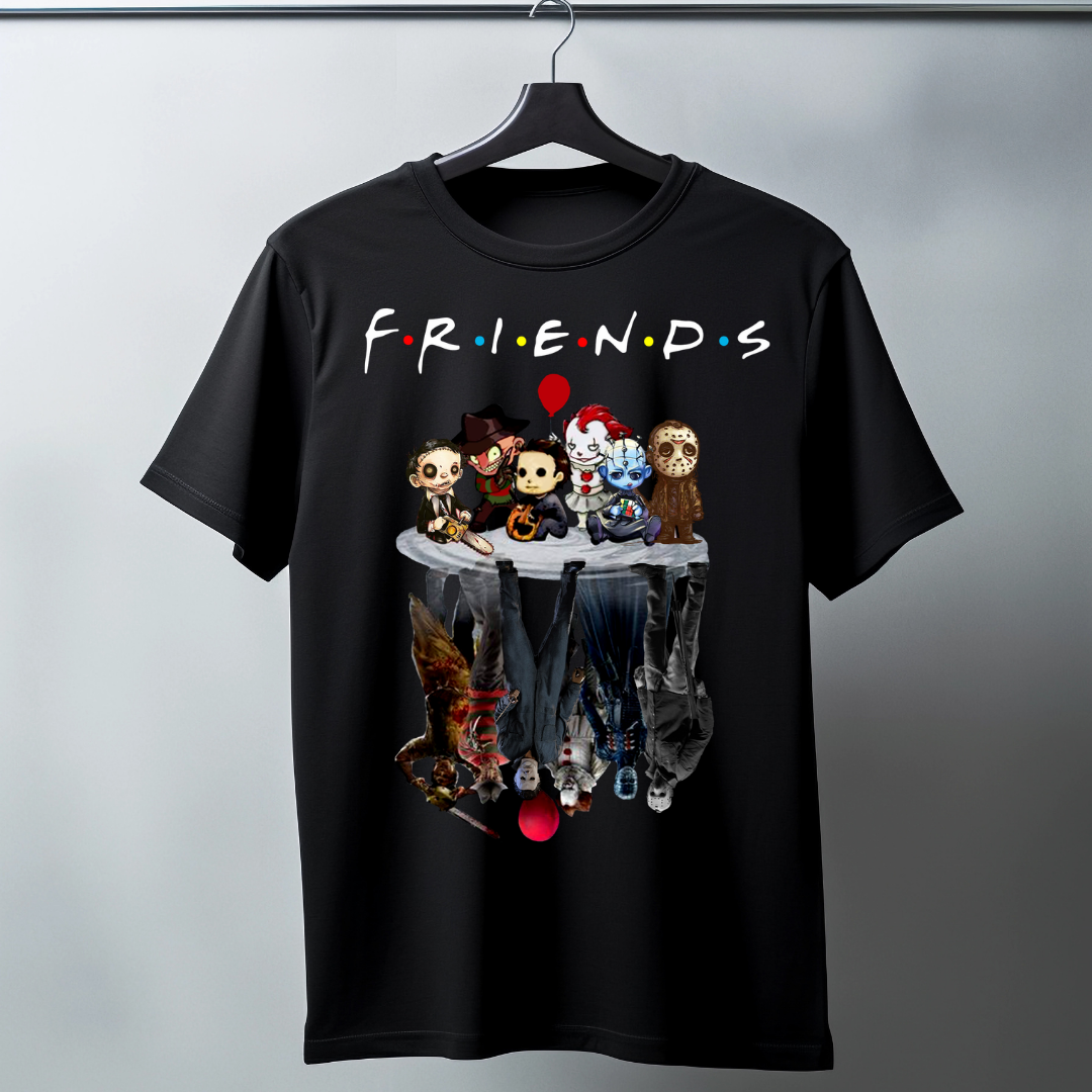 Horror Friends T-shirt- upside-down