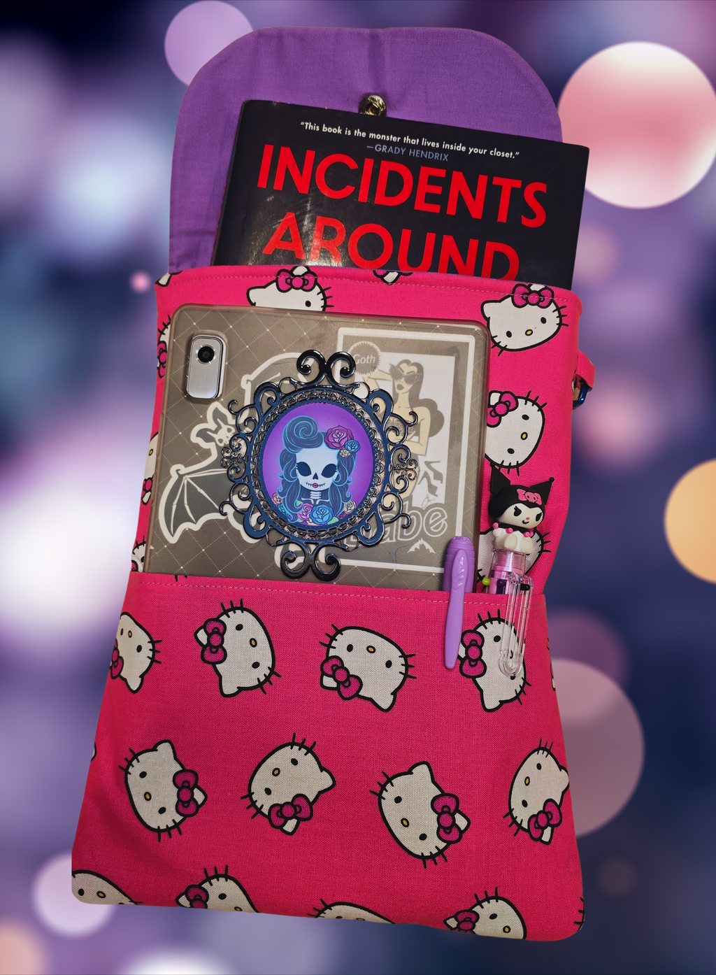 Hardcover Book sleeve, Hello Kitty Pink