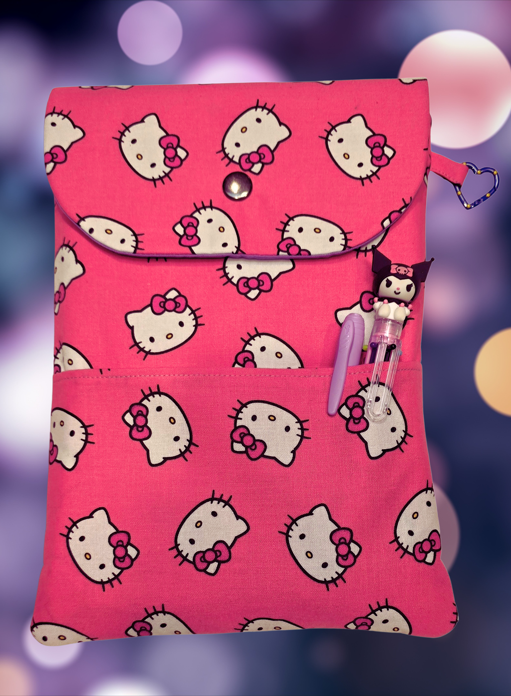 Hardcover Book sleeve, Hello Kitty Pink