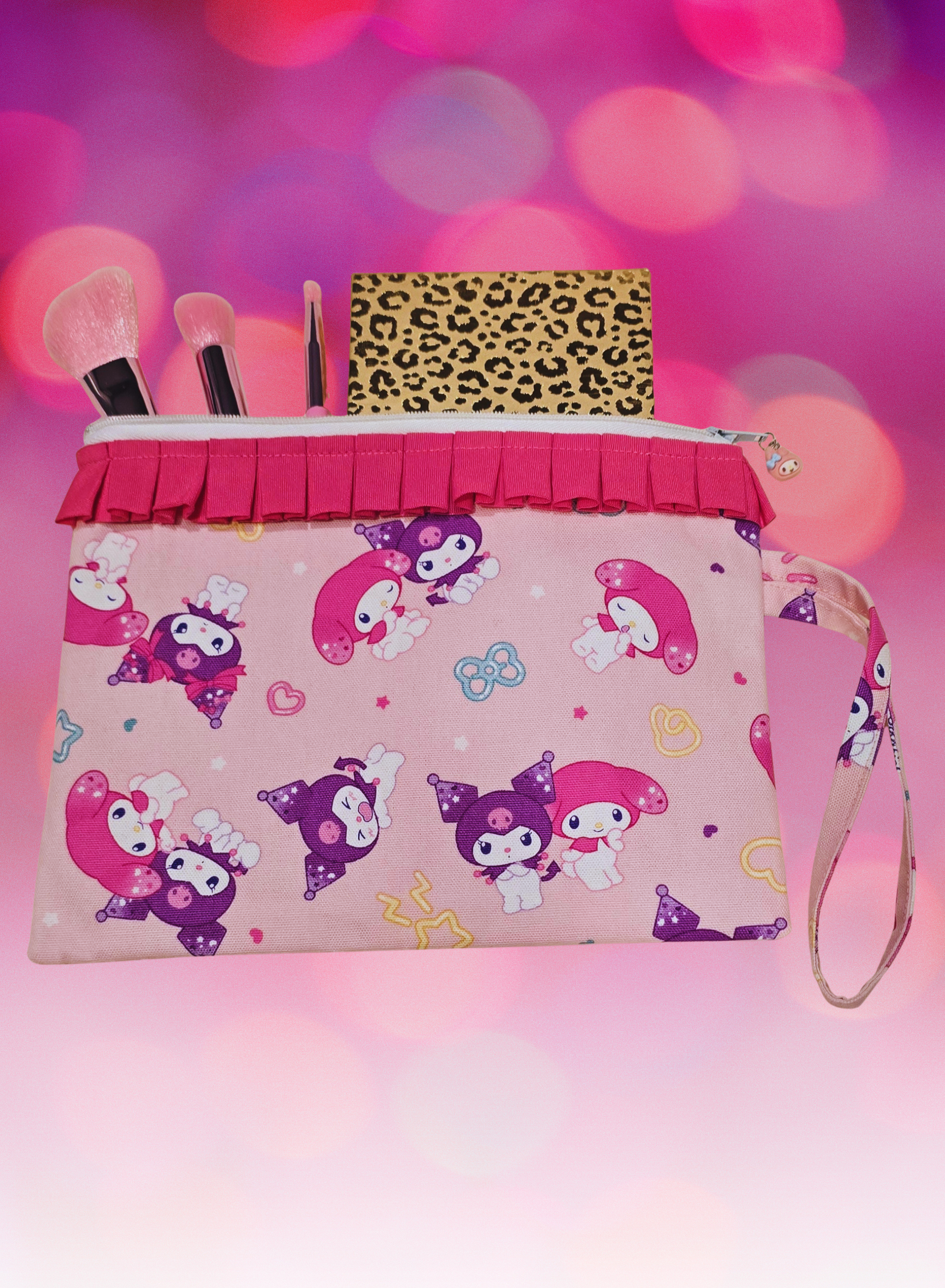 Make-Up Bag, My Melody & Kuromi- Pink