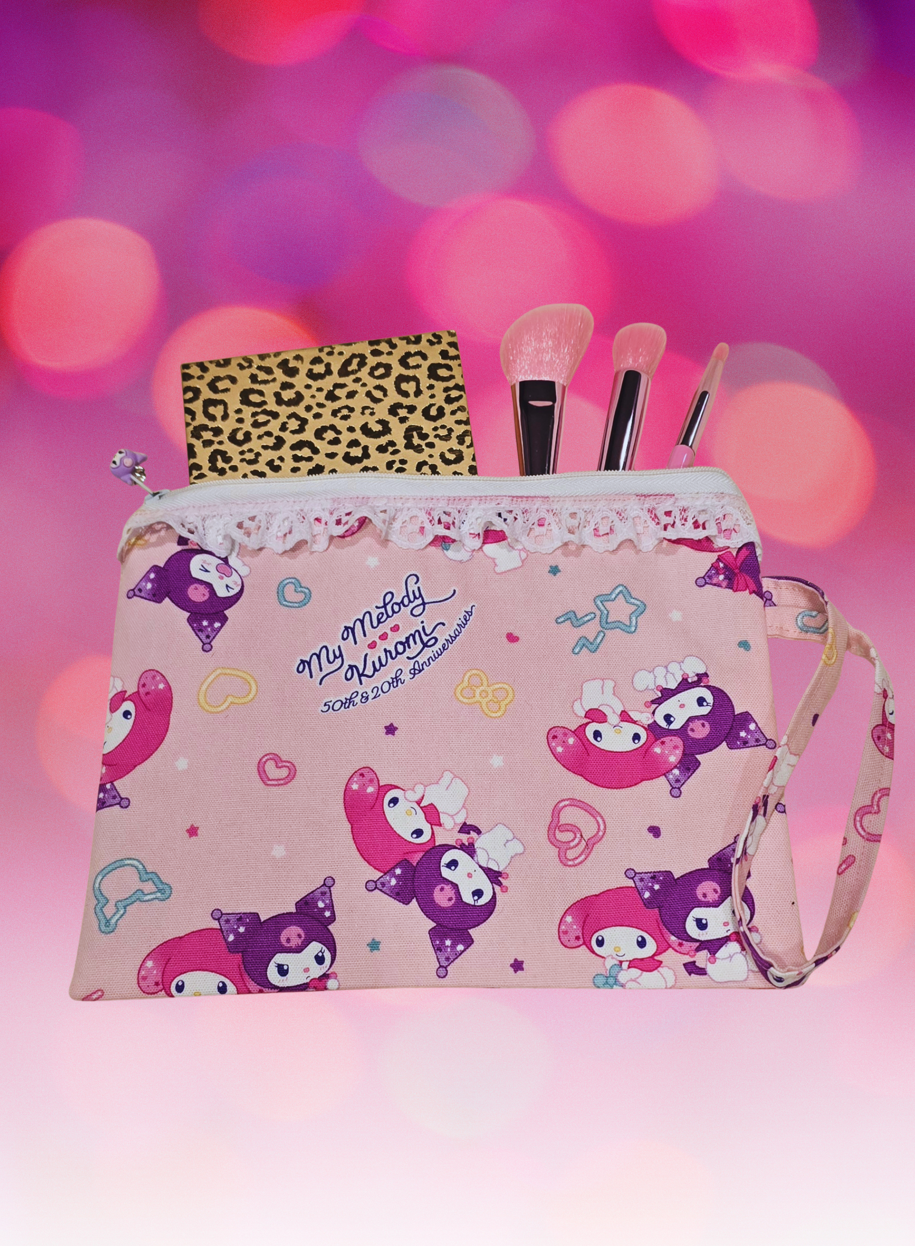 Make-Up Bag, My Melody & Kuromi- Pink