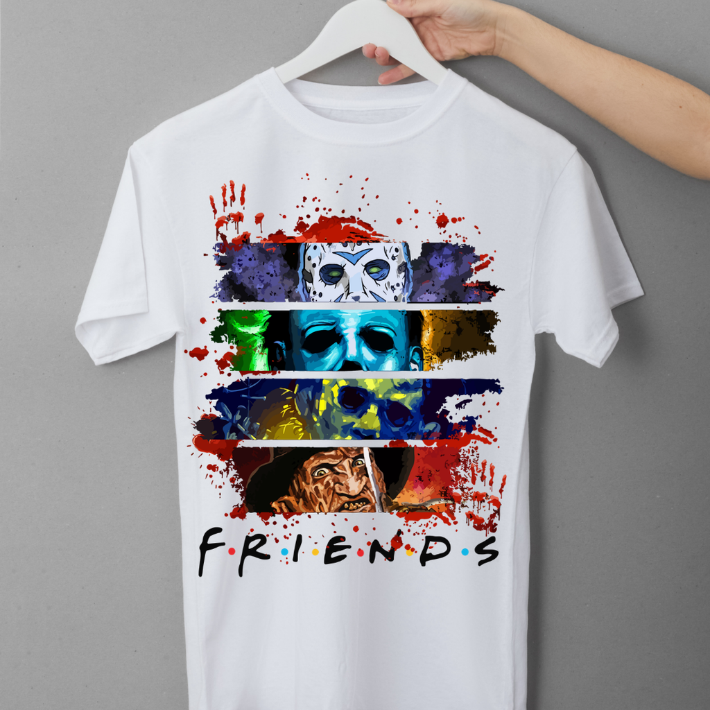 Horror Friends T-shirt- Bloody hands