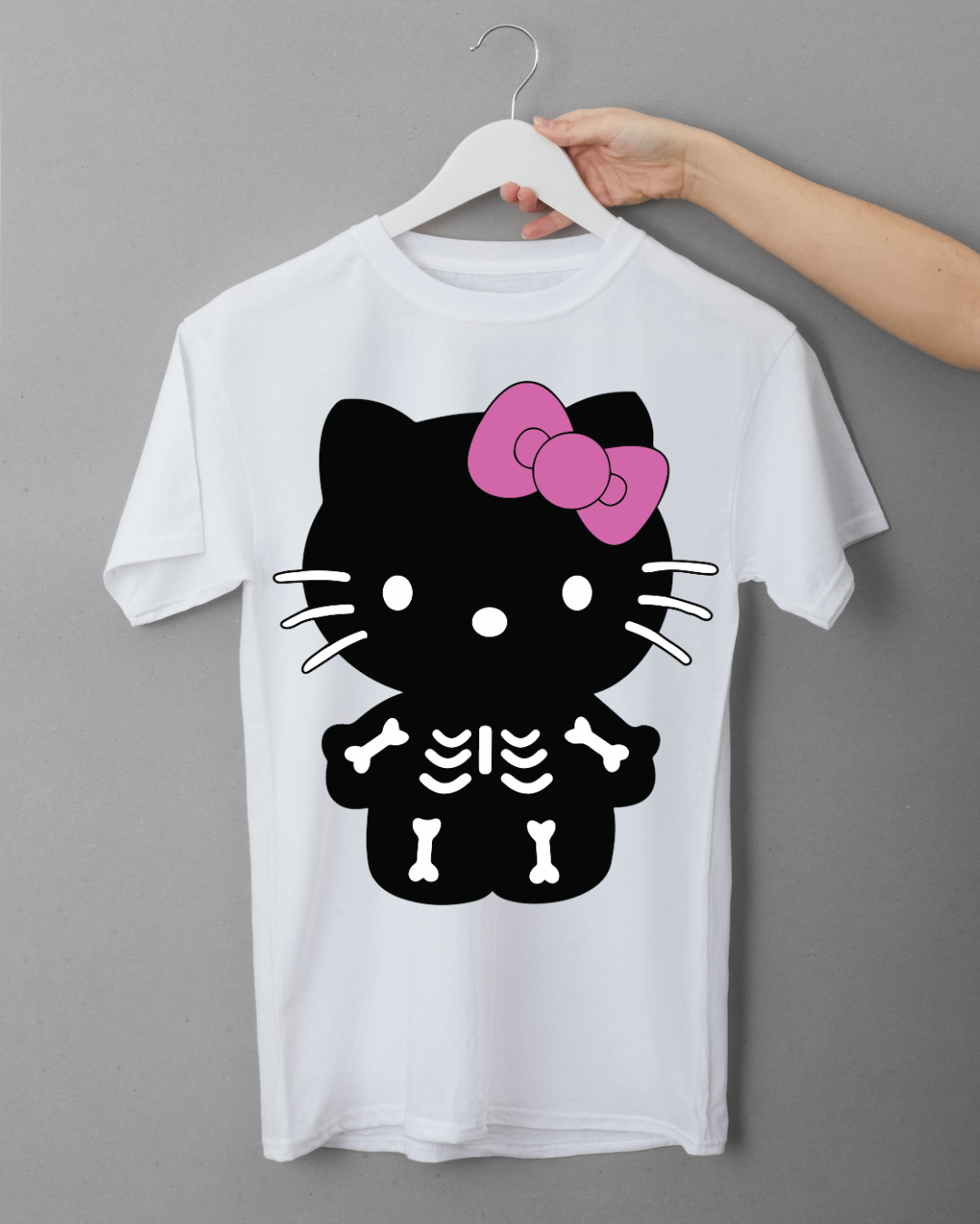 Black Skelly - HK/Pink Bow