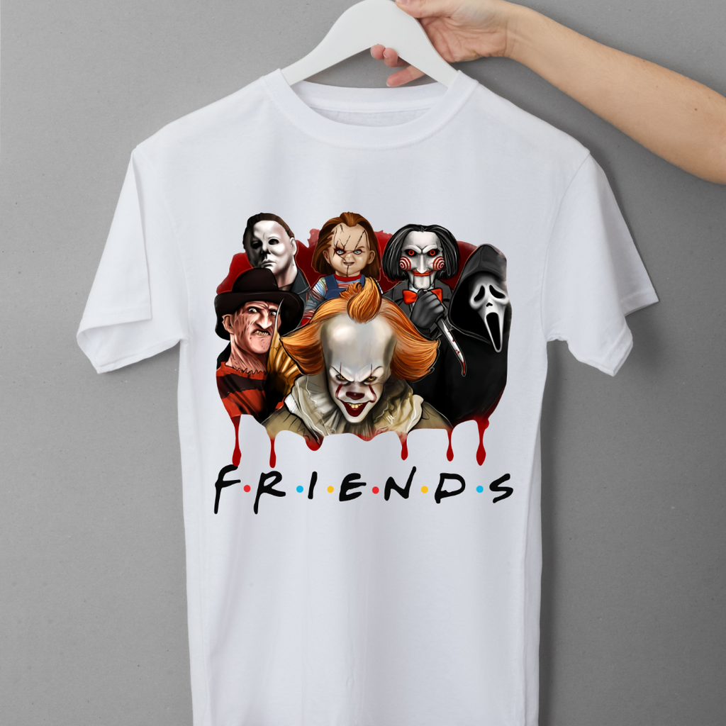 Horror Friends T-shirt- Fade to Blood