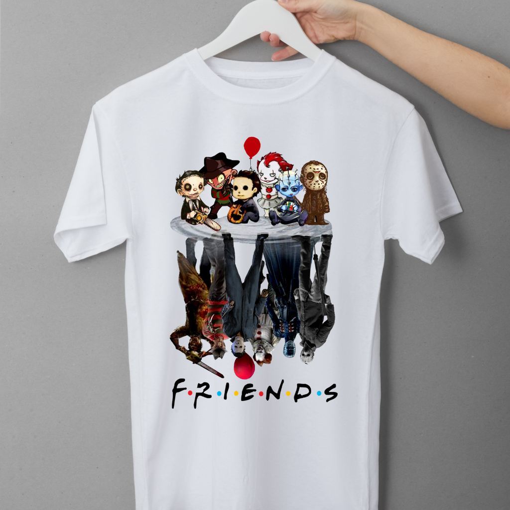 Horror Friends T-shirt- upside-down